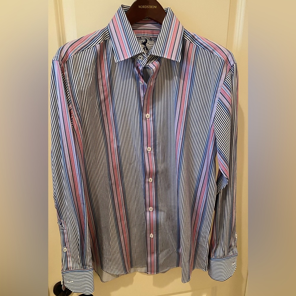 BUGATCHI Men’s Dress Shirt, size Medium, like new/excellent condition